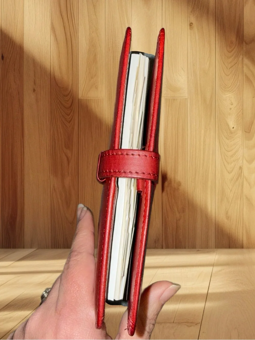Coach Vintage Red Leather 6-Ring Agenda / Planner